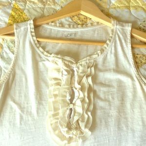 Cream cotton tank